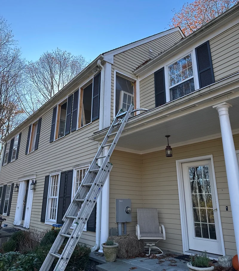 New construction casement window installation